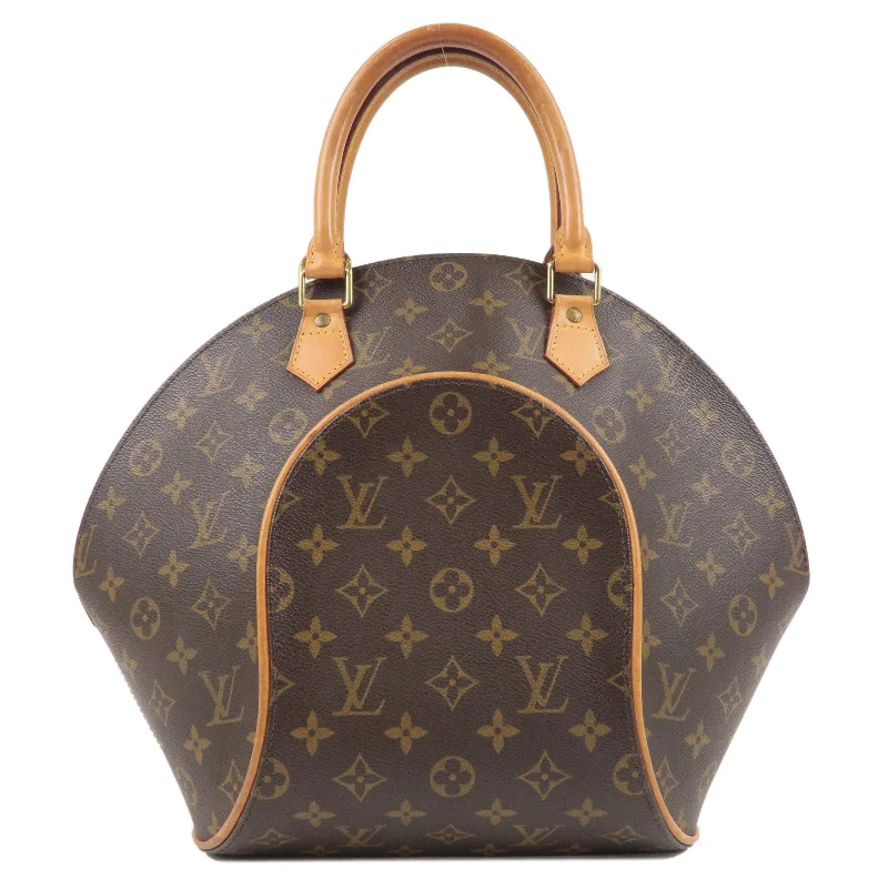 Louis Vuitton handbags with a back - zip pocket for storing valuablesLouis Vuitton Monogram Ellipse MM Hand Bag Brown M51126