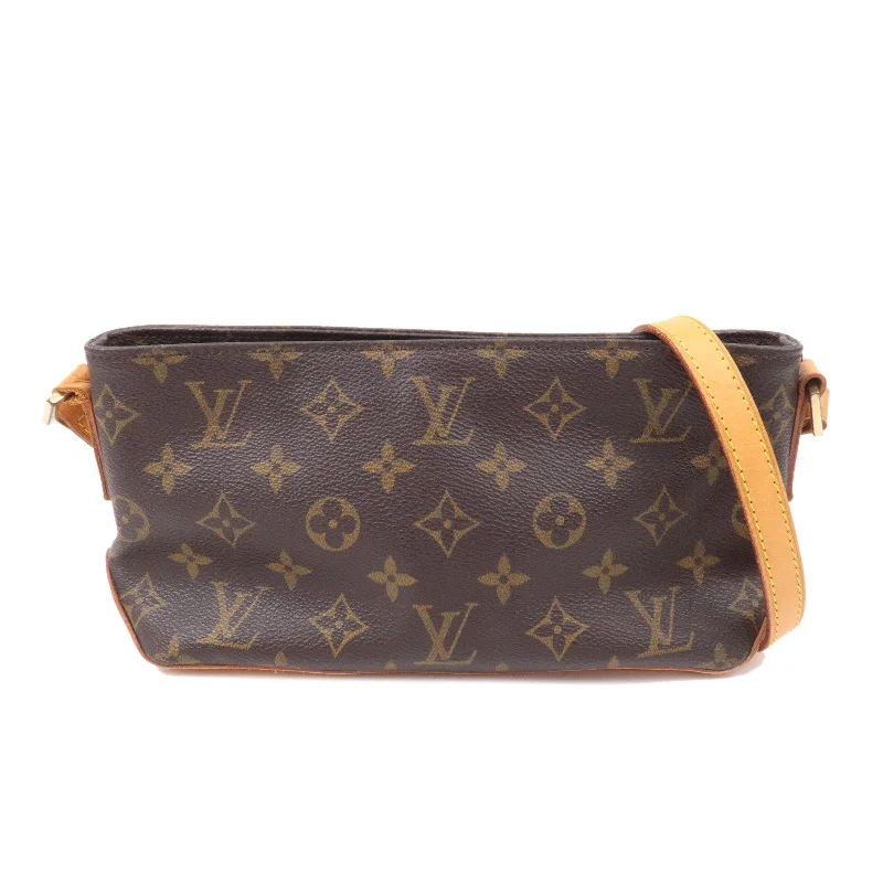 Louis Vuitton crossbody bags in a bold red color for a statementLouis Vuitton Monogram Trotteur Shoulder Bag Brown M51240