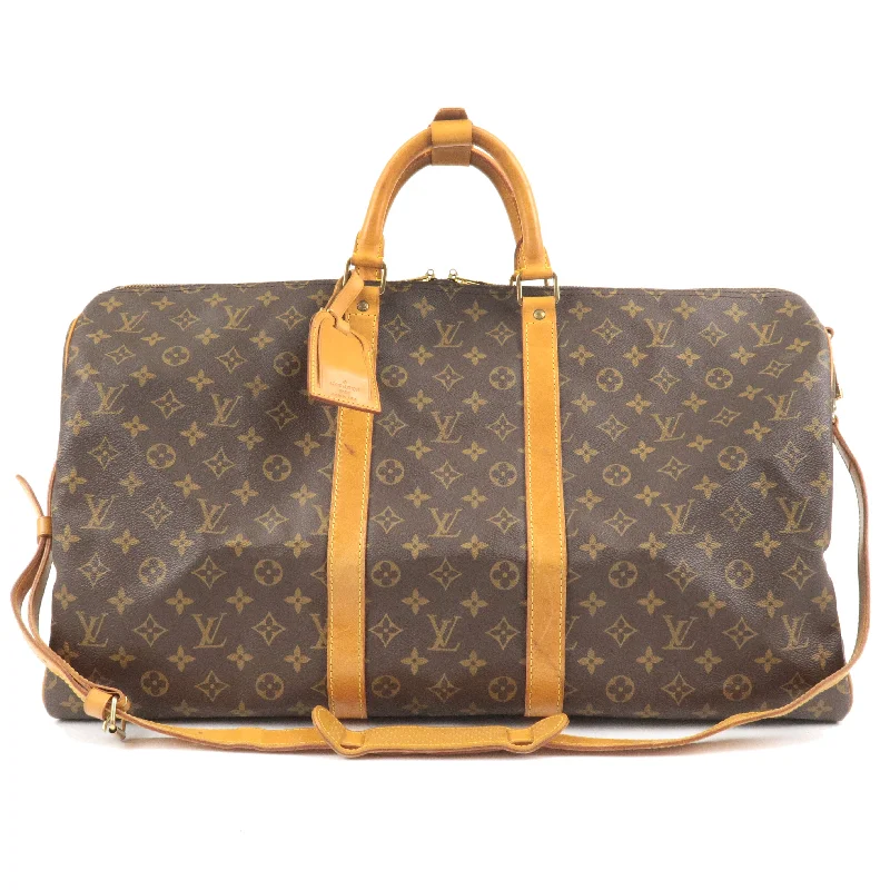 Louis Vuitton crossbody bags with adjustable shoulder straps for comfortLouis Vuitton Keep All Bandouliere 55 Boston Bag M41414