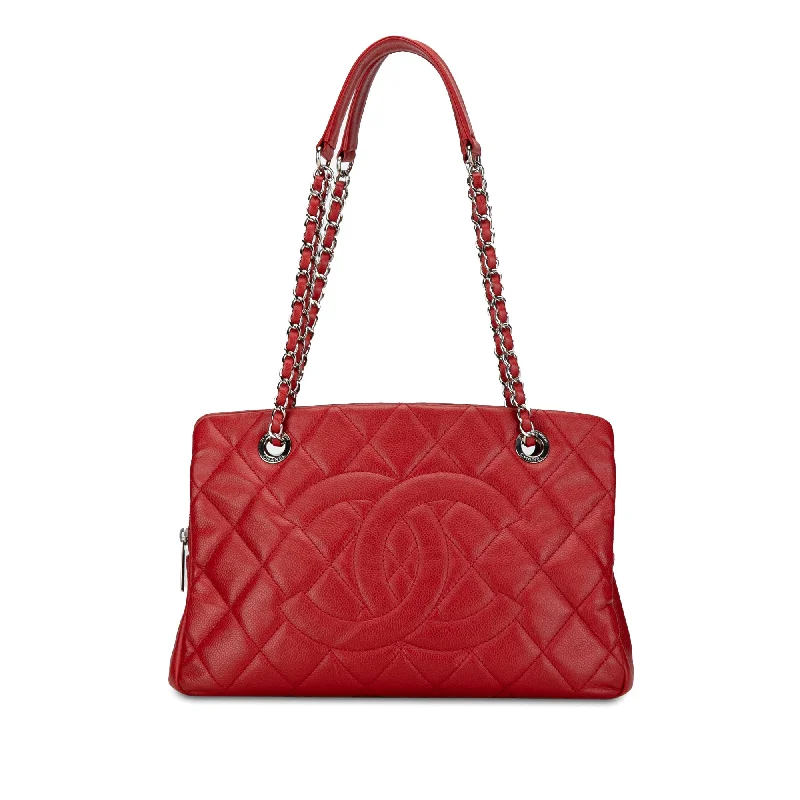 Red Chanel CC Petite Caviar Soft Tote