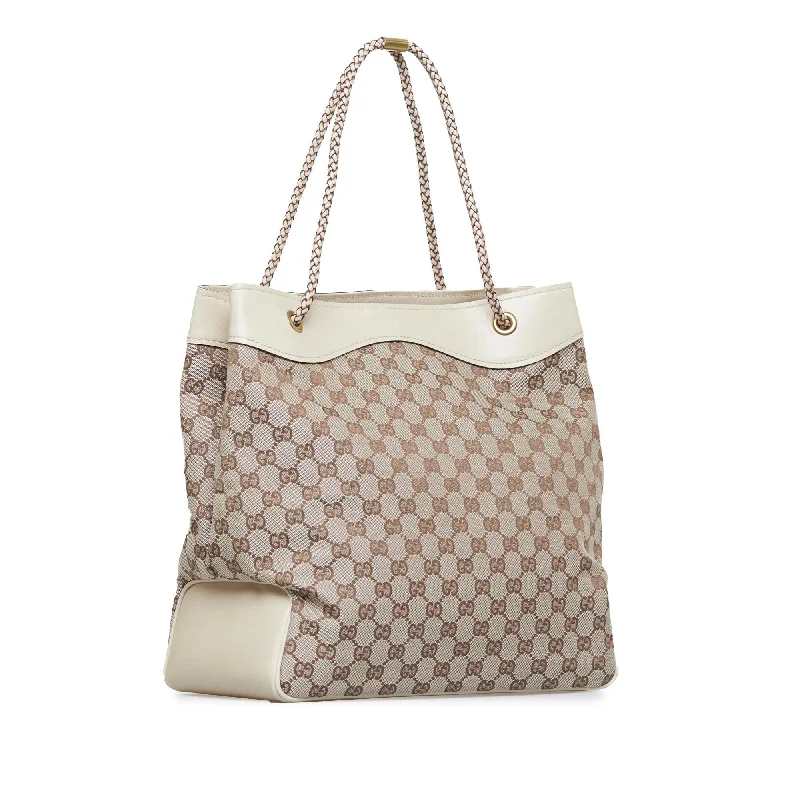 Gucci tote bags for women with a printed Gucci logoGucci GG Canvas Gifford Tote Bag (SHG-6AAA3x)