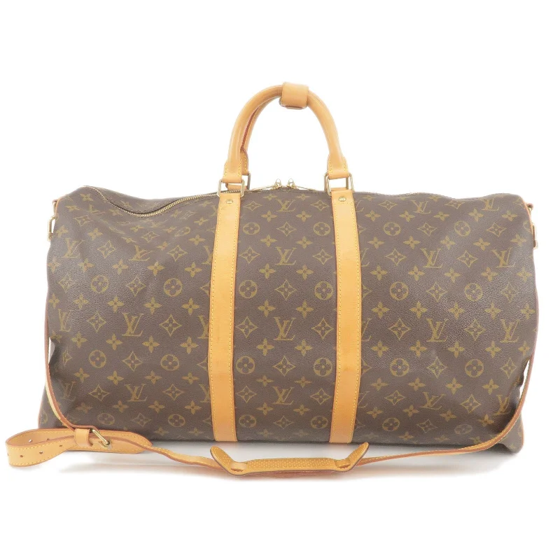 Ladies Louis Vuitton Capucines bags with a detachable shoulder strapLouis Vuitton Keep All Bandouliere 55 Boston Bag & Strap M41414