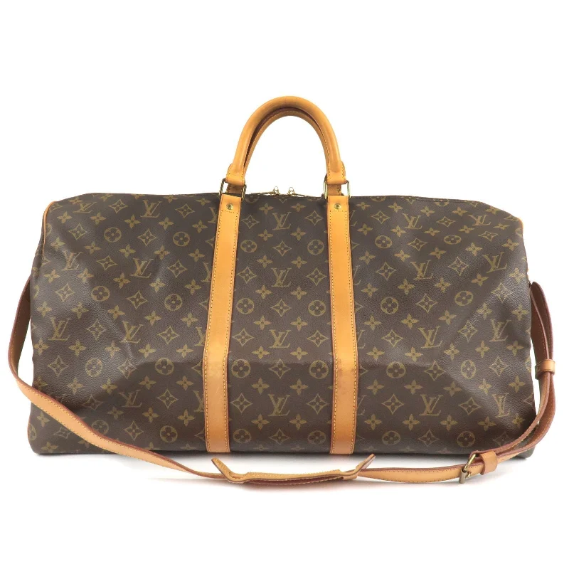 Louis Vuitton Twist bags with a snakeskin - effect panel for a bold lookLouis Vuitton Keep All Bandouliere 55 Boston Bag & Strap M41414