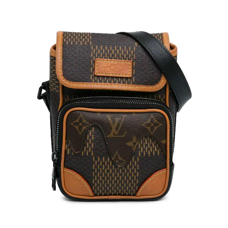 Brown Louis Vuitton Nigo Giant Damier Ebene Monogram Nano Amazone Crossbody Bag