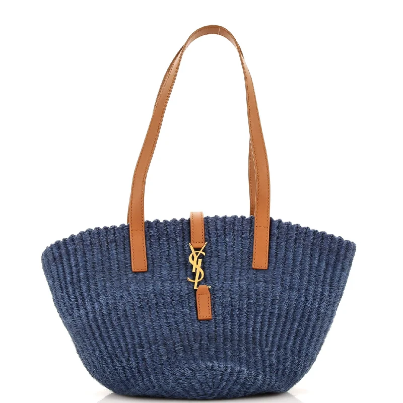 Panier Monogram Basket Shopper Raffia Small