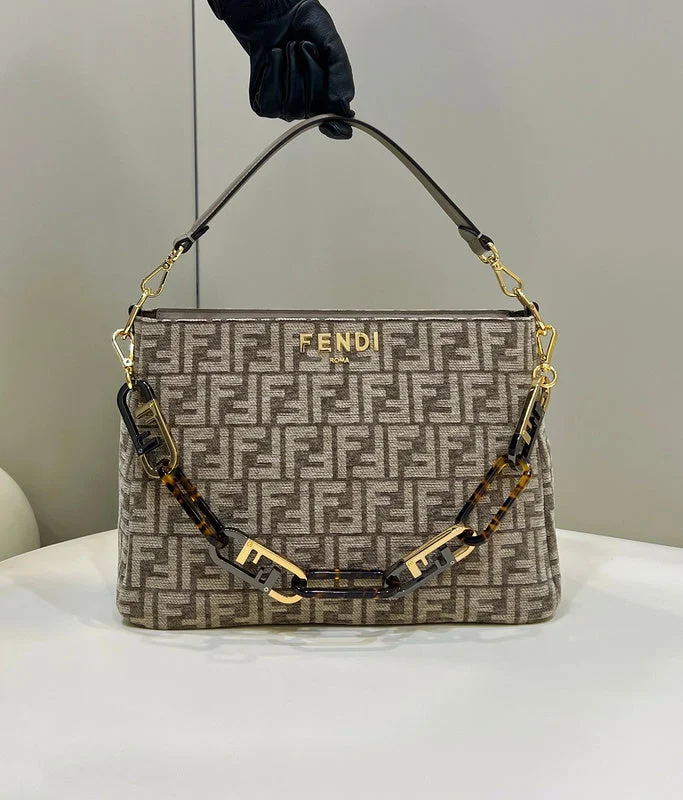 Fendi handbags with a metal - framed clasp for durability and a stylish lookWF - Fendi Bags - 1042