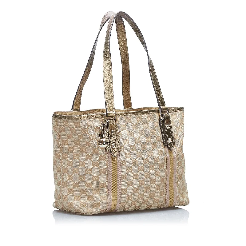 Ladies Gucci Dionysus bags with a chain - link shoulder strapGucci GG Canvas Jolicoeur Tote (SHG-j3Yk8W)