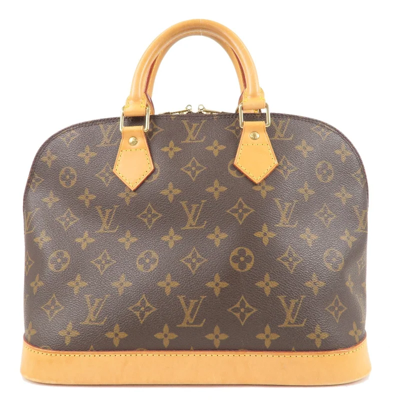 Louis Vuitton tote bags with a water - resistant coating for outdoor useLouis Vuitton Monogram Alma Hand Bag Brown M51130