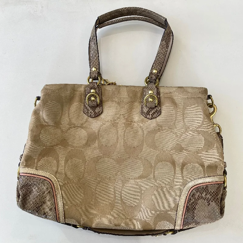 COACH Ashley Spectator Exotic Snakeskin Signature Bag