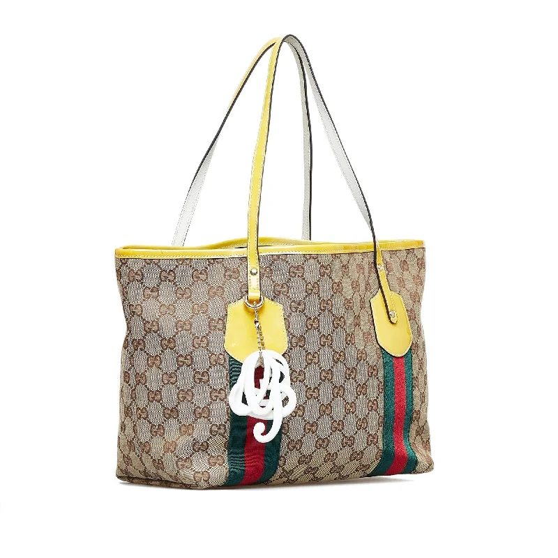 Gucci tote bags for women with a spacious interiorGucci GG Canvas Jolicoeur Tote Bag (SHG-JJ05Lz)