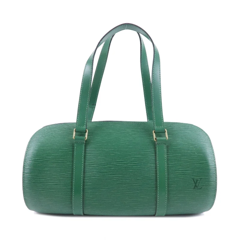 Louis Vuitton bags with a chain - link trim and a leather body for a modern edgeLouis Vuitton Epi Soufflot Hand Shoulder Bag Green M52224