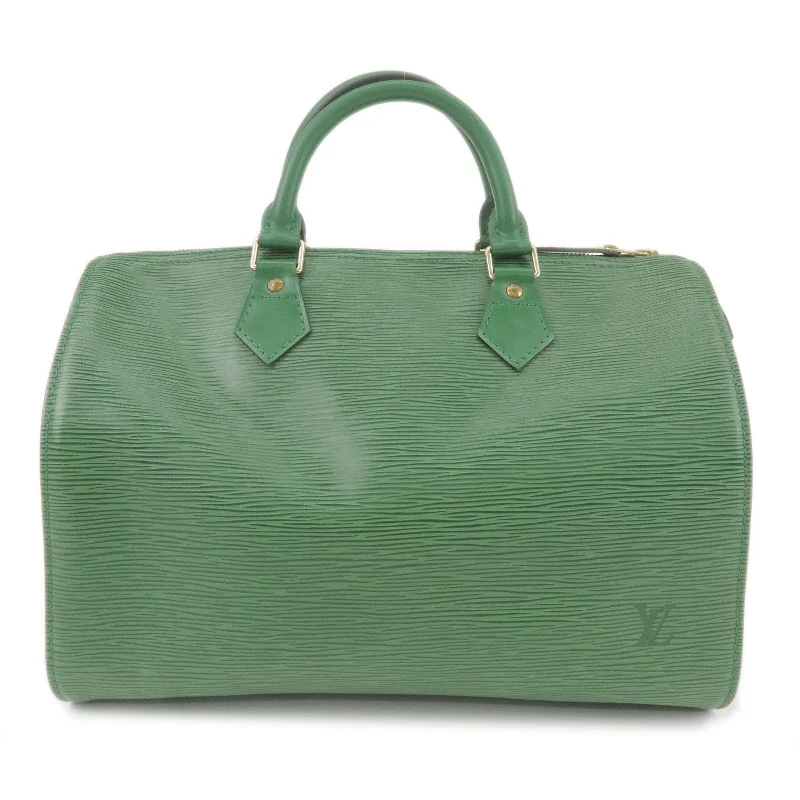 Ladies Louis Vuitton Capucines bags with gold - toned hardwareLouis Vuitton Epi Speedy 30 Boston Bag Borneo Green M43004