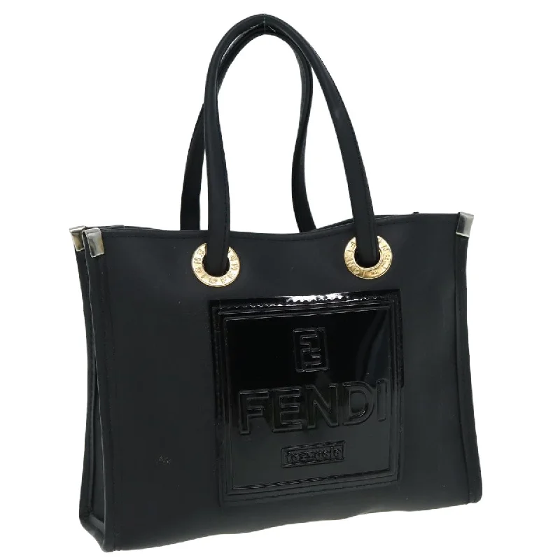 Fendi crossbody bags with a convertible strap that can be worn multiple waysFENDI Hand Pouch Vinyl Black  83410