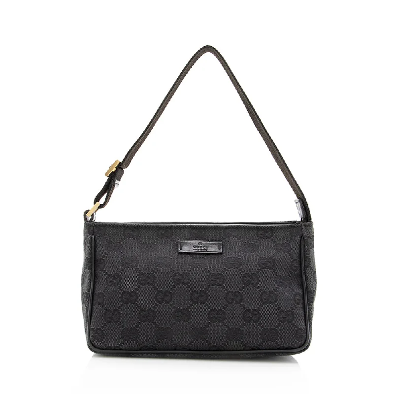 Women Gucci bags with a magnetic snap closure for easy accessGucci GG Canvas Pochette