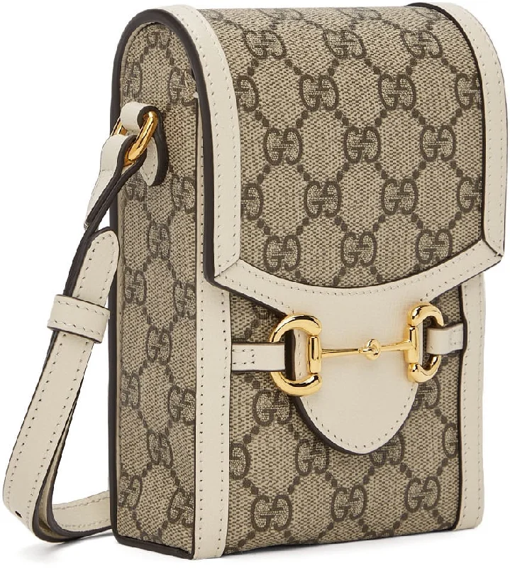 Gucci tote bags for women with a double - handle designGUCCI HORSEBIT 1955 MINI CROSSBODY BAG