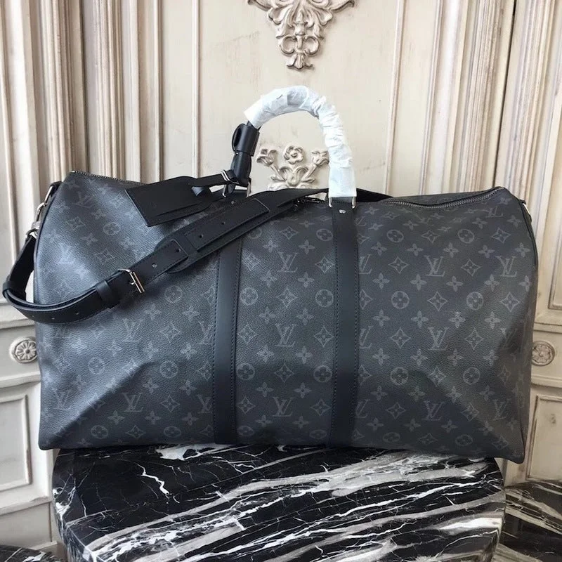 Louis Vuitton Alma bags featuring the signature top - handle designLouis Vuitton Keepall Boudouliere Bag 55