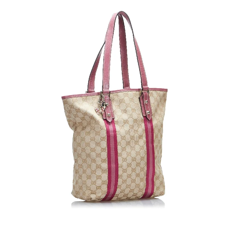 Ladies Gucci shoulder bags with a magnetic - closure flapGucci GG Canvas Jolicoeur Tote (SHG-5H7daB)