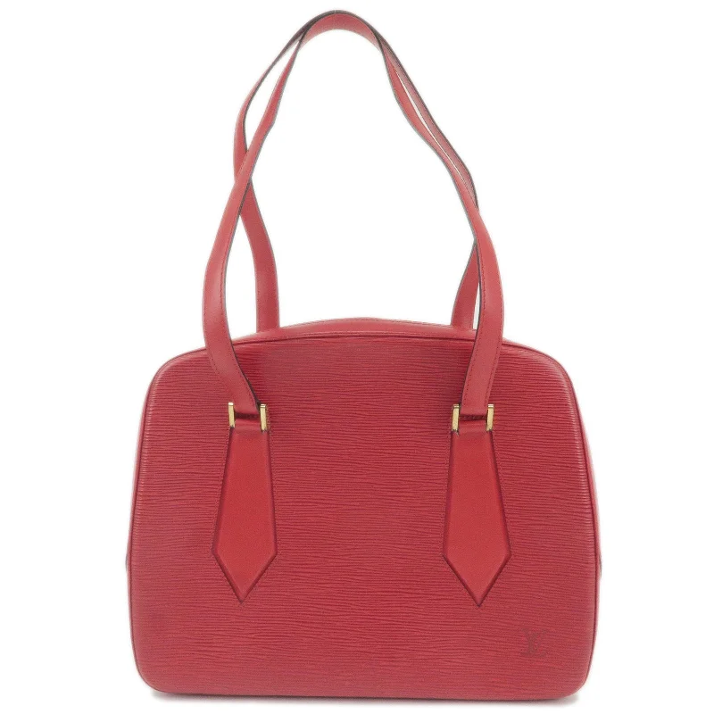 Louis Vuitton crossbody bags with a woven leather strap for textureLouis Vuitton Epi Voltaire Shoulder Bag Red M52437