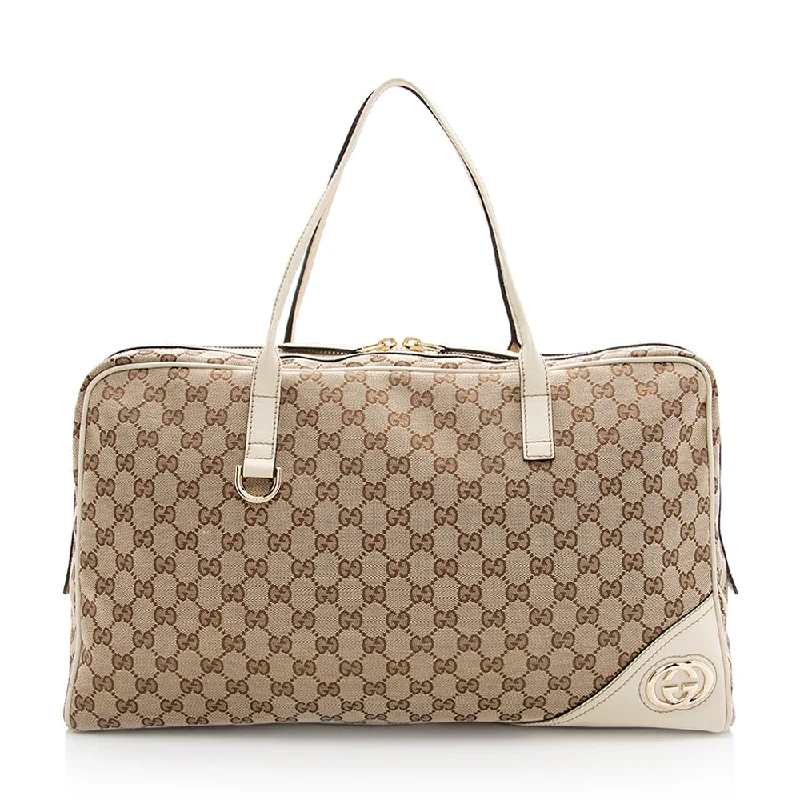 Medium - sized Women Gucci handbags for everyday useGucci GG Canvas Britt Satchel