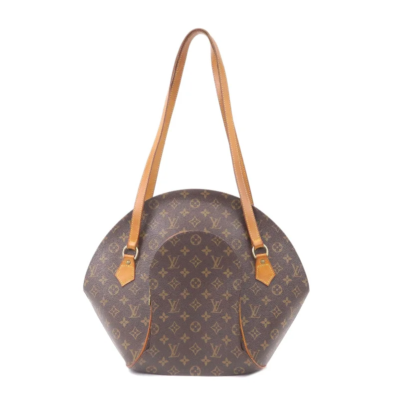 Ladies Louis Vuitton shoulder bags with a single - handle silhouetteLouis Vuitton Monogram Ellipse Shopping Shoulder Bag Brown M51128