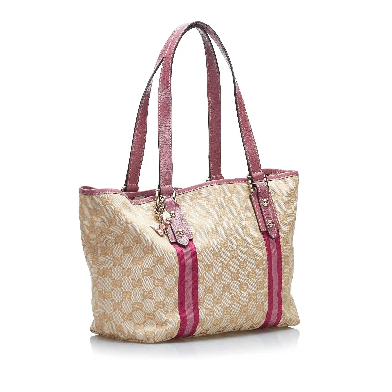 Gucci Marmont bags for women with gold - toned hardwareGucci GG Canvas Jolicoeur Tote (SHG-3HjuR6)