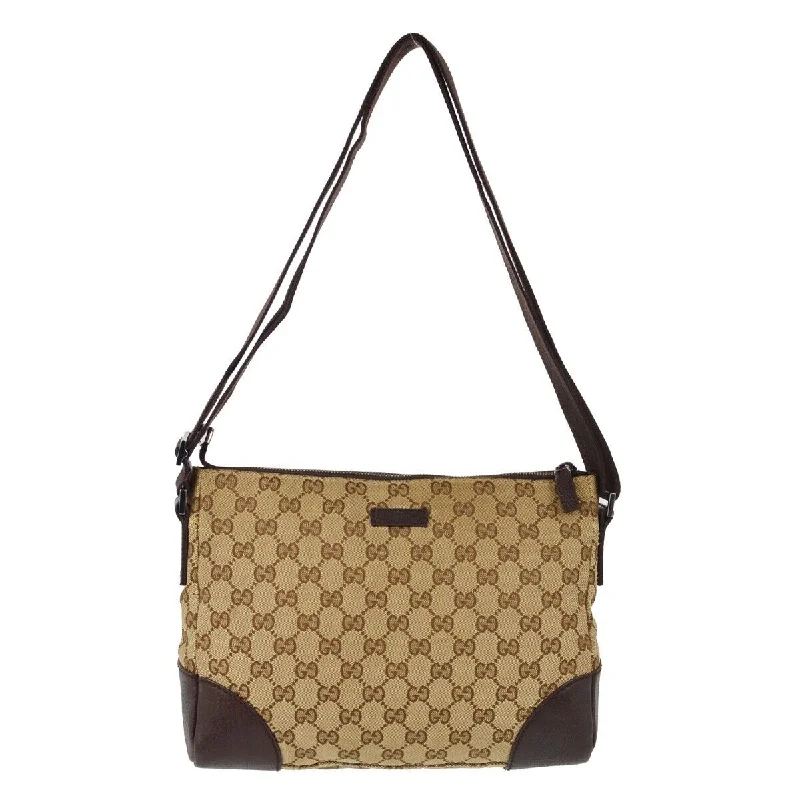 Gucci tote bags for women with a double - handle designGucci Beige Brown Gg Crossbody Bag