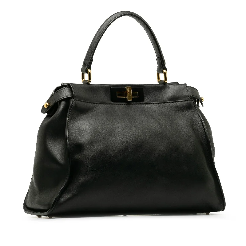 Fendi tote bags with a solar - powered charging panel for eco - friendly chargingFendi Medium Peekaboo Satchel (SHG-5f472J)