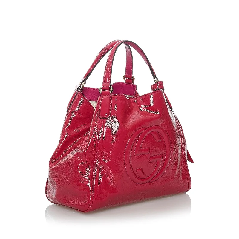 Small - sized Women Gucci shoulder bags for evening outingsGucci Soho Patent Leather Satchel (SHG-30049)