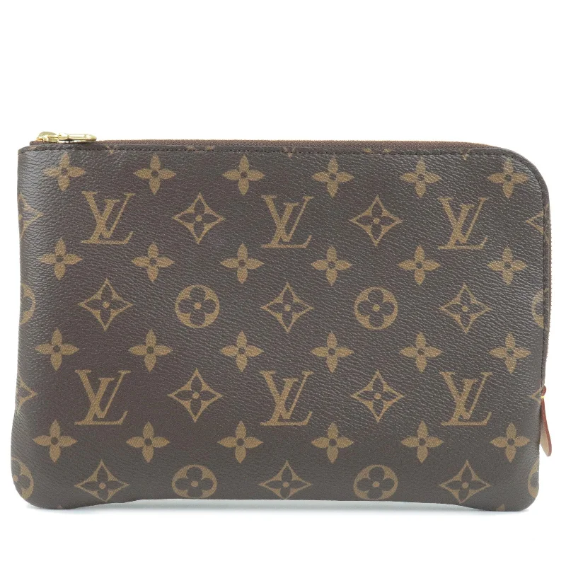 Louis Vuitton backpacks with a hidden back pocket for securityLouis Vuitton Etui Voyage PM Clutch Bag Document Bag M44500