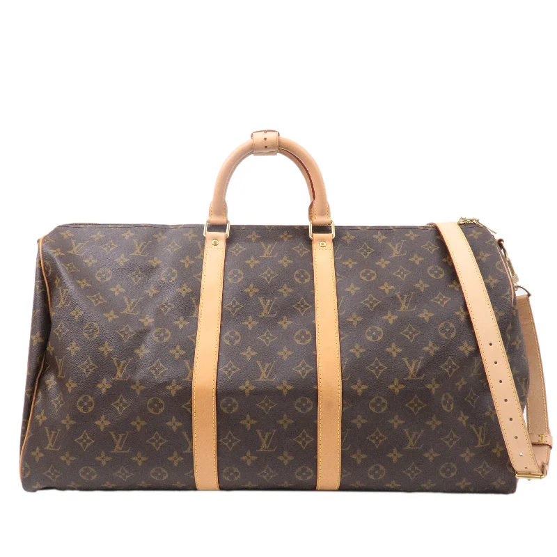 Louis Vuitton tote bags with a double - handle and shoulder - strap optionLouis Vuitton Monogram Keep All Bandouliere 55 Bag M41414