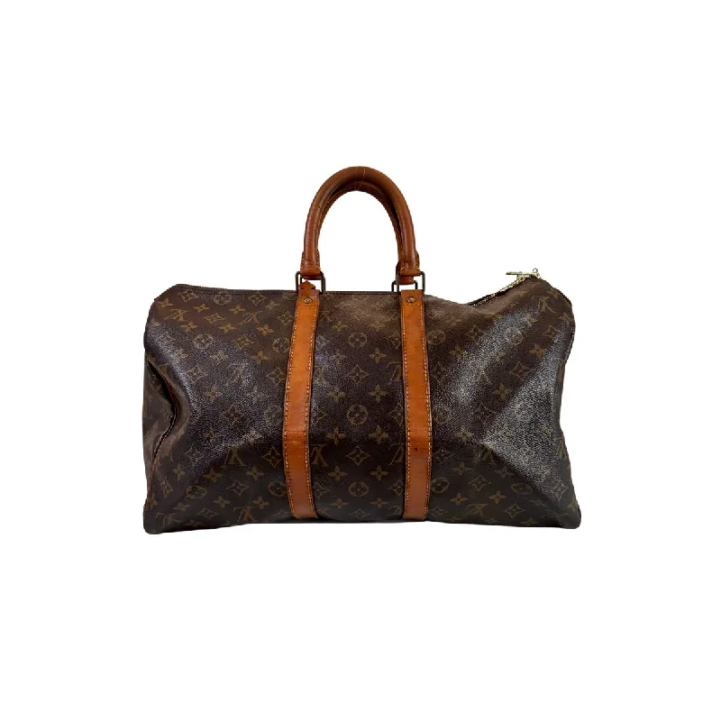 Louis Vuitton bags with a detachable mobile phone holder for convenienceLouis Vuitton Keepall 45 in Monogram canvas