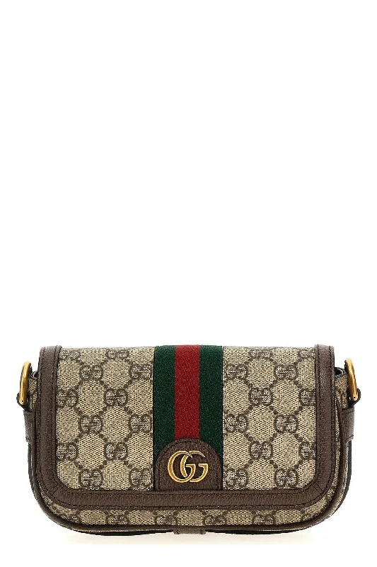 Gucci tote bags for women with a printed Gucci logoGucci Men 'Ophidia' Mini Crossbody Bag