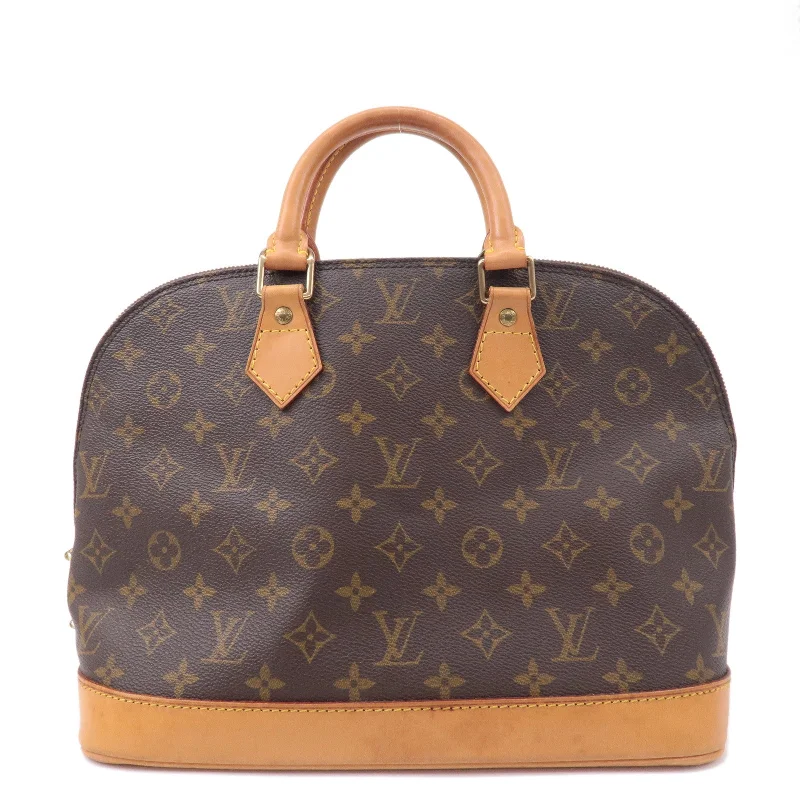 Louis Vuitton handbags with a beaded trim for a touch of glamourLouis Vuitton Monogram Alma Hand Bag Brown M51130