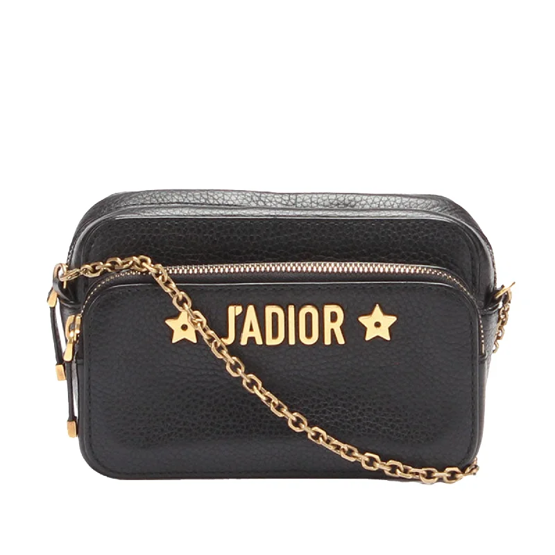 Black Dior J'Adior Camera Case Clutch with Chain Crossbody Bag