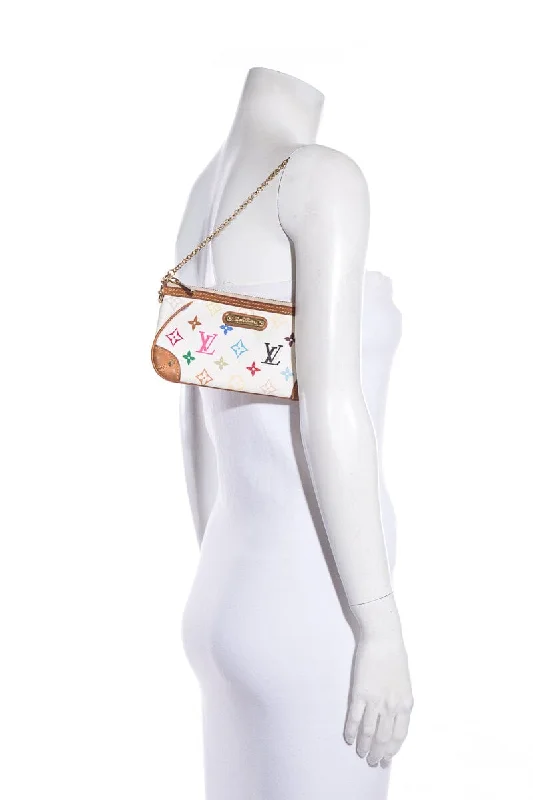 Ladies Louis Vuitton Capucines bags with gold - toned hardwareLouis Vuitton MILLA PM White Multi Monogram Pouchette