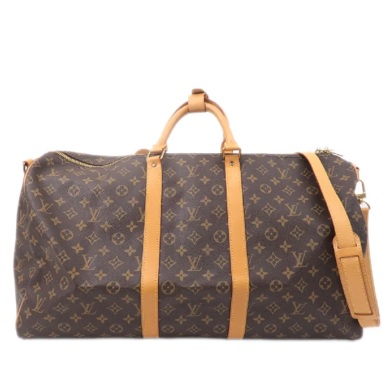 Louis Vuitton bags with a magnetic snap closure for easy accessLouis Vuitton Monogram Keep All Bandouliere 55 Bag M41414