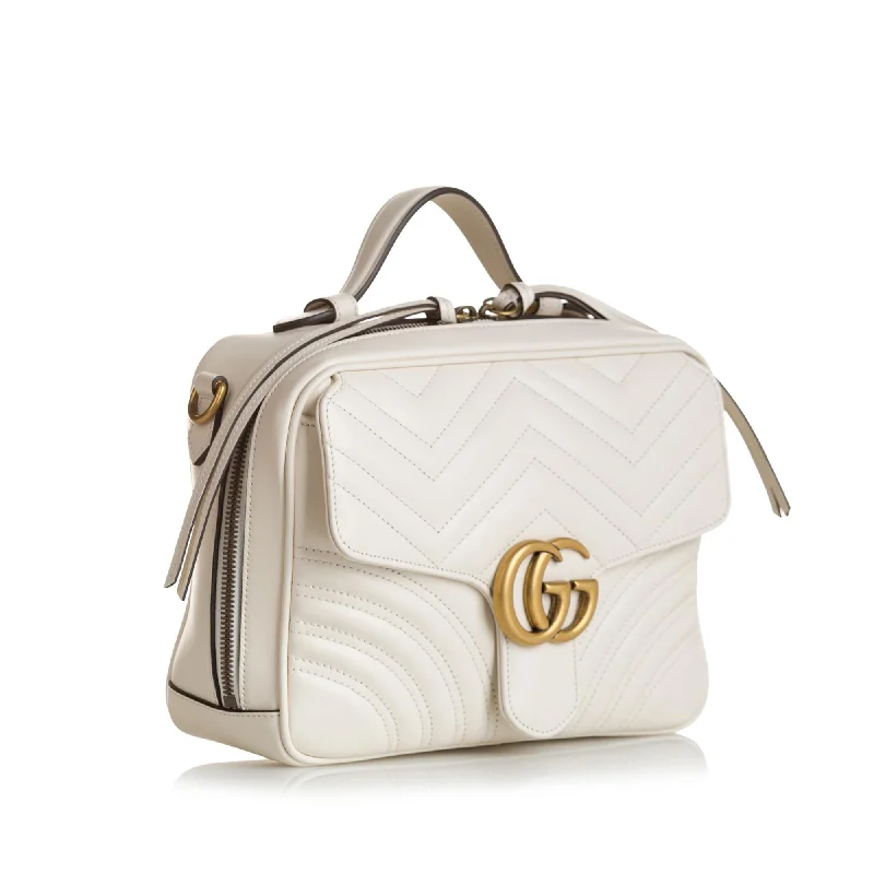 Ladies Gucci Dionysus bags with a detachable shoulder strapGucci Small GG Marmont Matelasse Top Handle (SHG-puiWgw)