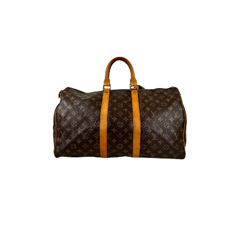 Ladies Louis Vuitton shoulder bags with a tassel decoration for charmLouis Vuitton Keepall 45 Monogram Canvas