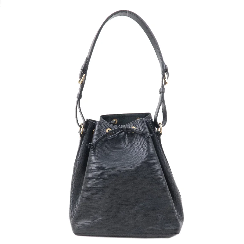 Louis Vuitton Alma bags with a leather - wrapped handle for a luxurious feelLouis Vuitton Epi Petit Noe Shoulder Bag Noir Black M44102