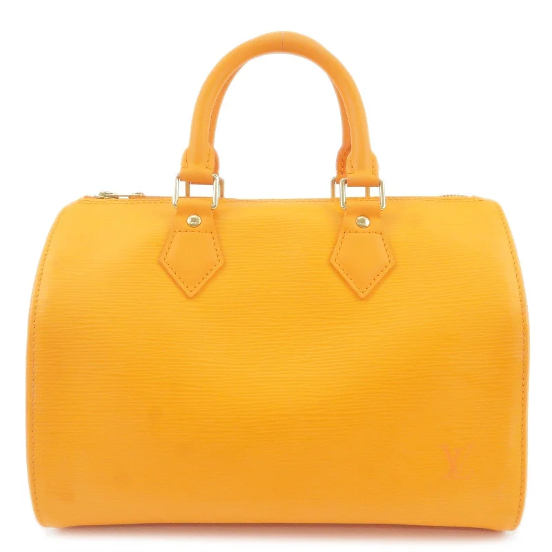 Ladies Louis Vuitton Petite Malle bags in a pastel color for a soft lookLouis Vuitton Epi Speedy 25 Boston Bag Mandarin Orange M5903H