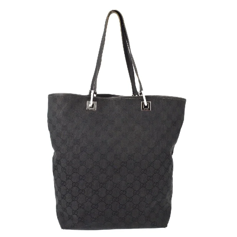 Women Gucci Sylvie bags with a detachable ribbon detailGucci Black Gg Tote Handbag