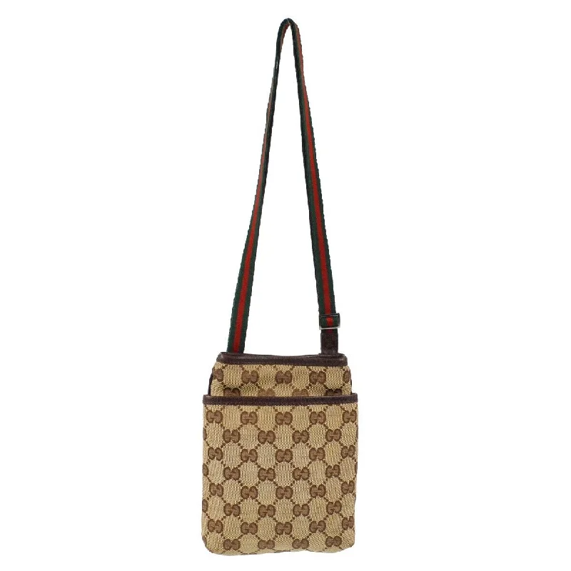 Women Gucci bags with interlocking G hardware for a classic lookGucci Beige Brown Sherry Gg Crossbody