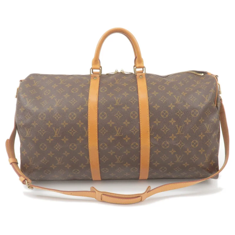 Louis Vuitton tote bags with a spacious interior and multiple pocketsLouis Vuitton Keep All Bandouliere 55 Boston Bag  M41414