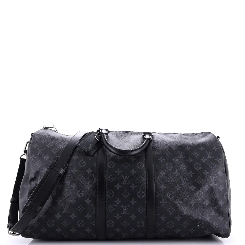 Keepall Bandouliere Bag Monogram Eclipse Canvas 55