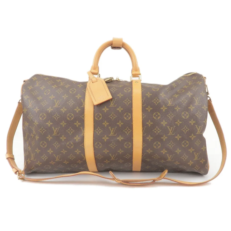 Louis Vuitton Twist bags with a crystal - embellished LV - turnlockLouis Vuitton Keep All Bandouliere 55 Boston Bag M41414