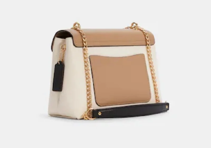 COACH Tammie Shoulder Bag Gold/Chalk Multi