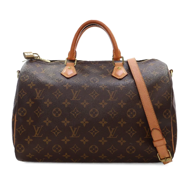 Brown Louis Vuitton Monogram Speedy Bandouliere 35 Satchel