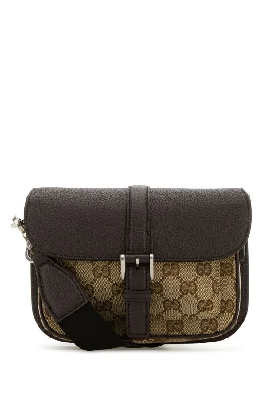 Women Gucci bags with a magnetic snap closure for easy accessGucci Men Brown Leather Mini Gg Crossbody Bag