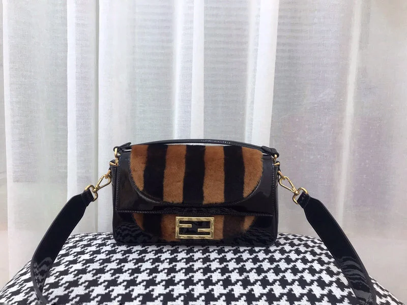 Fendi bags with a zip - top closure and a front - pocket for quick access to keys and cardsWF - Fendi Bags - 104