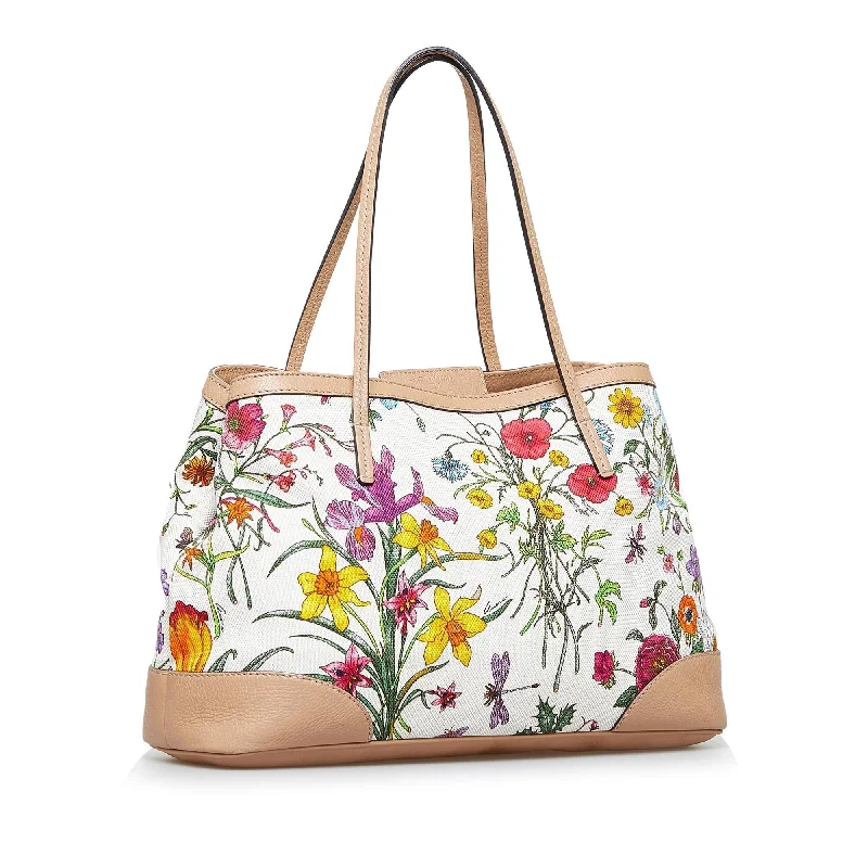 Women Gucci Sylvie bags with a detachable ribbon detailGucci Medium Flora Tote Bag (SHG-K2LhJ2)